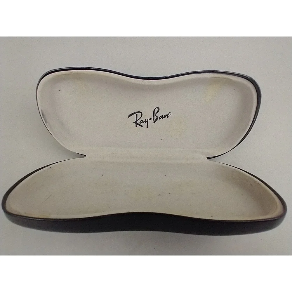 Ray-Ban Black‎ Hard Shell Clamshell Sunglasses Eyeglasses Case Logo Textured